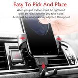 Support smartphone Car Phone Holder For Phone In Car Air Vent Mount Stand No Magnetic Mobile Phone Holder Universal Gravity Smartphone Cell Support