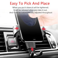 Support smartphone Car Phone Holder For Phone In Car Air Vent Mount Stand No Magnetic Mobile Phone Holder Universal Gravity Smartphone Cell Support