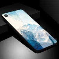 Tempered Glass Phone Cases For iphone 7 8 6 6S plus Anti-knock Original Scenery Glass Back Cover for iphone 7 case