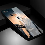 Tempered Glass Phone Cases For iphone 7 8 6 6S plus Anti-knock Original Scenery Glass Back Cover for iphone 7 case