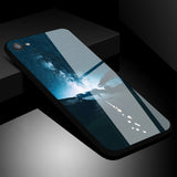 Tempered Glass Phone Cases For iphone 7 8 6 6S plus Anti-knock Original Scenery Glass Back Cover for iphone 7 case