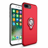 TPU silicone case+ring kickstand plain color cover for iphone 5 s 6 7 8 plus funda hoesje coque etui kryt tok husa carcasa kilif
