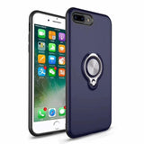 TPU silicone case+ring kickstand plain color cover for iphone 5 s 6 7 8 plus funda hoesje coque etui kryt tok husa carcasa kilif
