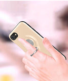 TPU silicone case+ring kickstand plain color cover for iphone 5 s 6 7 8 plus funda hoesje coque etui kryt tok husa carcasa kilif
