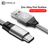 Cafele  Flat USB Micro USB Cable for Xiaomi Redmi 5 Plus Woven Fabric Micro USB Cable for Xiaomi Huawei Samsung