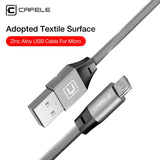 Cafele  Flat USB Micro USB Cable for Xiaomi Redmi 5 Plus Woven Fabric Micro USB Cable for Xiaomi Huawei Samsung