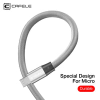 Cafele  Flat USB Micro USB Cable for Xiaomi Redmi 5 Plus Woven Fabric Micro USB Cable for Xiaomi Huawei Samsung