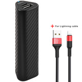 Portable Power Bank 2500mAh Lightweight Powerbank USB External Backup Battery Charger