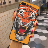 Fashion Tiger Leopard Print Panther Photo Soft Phone Case For iPhone 7 plus 6S 5 6S plus 8 8plus X Mobile phone shell