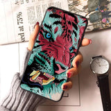 Fashion Tiger Leopard Print Panther Photo Soft Phone Case For iPhone 7 plus 6S 5 6S plus 8 8plus X Mobile phone shell