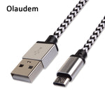 Olaudem Cable Charging USB Micro USB Cables Charger Data Cord Charge Wire For Samsung Huawei charging Mobile Phone Cables CB029