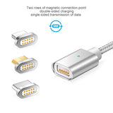 Câble de chargement magnétique Micro USB Lightning USB C Type C 3-en-1