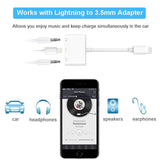 Audio Charger Adapter For Apple Lightning to 3.5mm Double Headphone Jack Adapter For iPhone X 8 7 Plus Couples Splitter