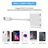 Audio Charger Adapter For Apple Lightning to 3.5mm Double Headphone Jack Adapter For iPhone X 8 7 Plus Couples Splitter