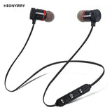 Metal Sports Wireless Headphones Bluetooth Earphone Sweat Proof Earphone Magnetic Earpiece Stereo Headset for Mobile Phone
