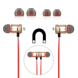 Metal Sports Wireless Headphones Bluetooth Earphone Sweat Proof Earphone Magnetic Earpiece Stereo Headset for Mobile Phone