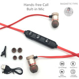 Metal Sports Wireless Headphones Bluetooth Earphone Sweat Proof Earphone Magnetic Earpiece Stereo Headset for Mobile Phone