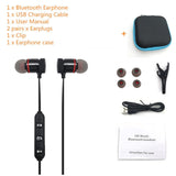 Metal Sports Wireless Headphones Bluetooth Earphone Sweat Proof Earphone Magnetic Earpiece Stereo Headset for Mobile Phone