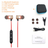 Metal Sports Wireless Headphones Bluetooth Earphone Sweat Proof Earphone Magnetic Earpiece Stereo Headset for Mobile Phone