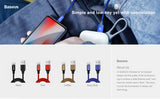 USB Cable For iPhone, Baseus Fast Data Charging Charger Cable For iPhone XS Max XR X 8 7 6 6S 5 5S iPad Cord Mobile Phone Cable