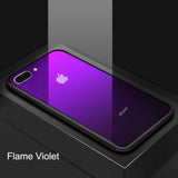 OLAF Tempered Glass Phone Case for iPhone X 10 Protective Mobile Phone Cover Cases for iPhone 7 8 6 6s Plus Silicone Glass Case