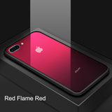 OLAF Tempered Glass Phone Case for iPhone X 10 Protective Mobile Phone Cover Cases for iPhone 7 8 6 6s Plus Silicone Glass Case