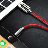 Cable USB en Zinc pour iPhone iPod iPad compatible 5 6 7 8 X XS XR Auto Disconnect Fast Data Charging