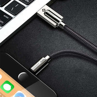 Cable USB en Zinc pour iPhone iPod iPad compatible 5 6 7 8 X XS XR Auto Disconnect Fast Data Charging