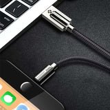 Cable USB en Zinc pour iPhone iPod iPad compatible 5 6 7 8 X XS XR Auto Disconnect Fast Data Charging