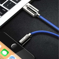 Cable USB en Zinc pour iPhone iPod iPad compatible 5 6 7 8 X XS XR Auto Disconnect Fast Data Charging