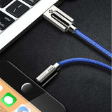 Cable USB en Zinc pour iPhone iPod iPad compatible 5 6 7 8 X XS XR Auto Disconnect Fast Data Charging