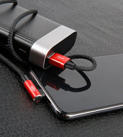 Câble USB Type C Coudé 90 Degrés en Nylon Tressé pour Smartphone Android