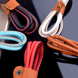 Micro USB Cable 1M Premium Leather Braided Cable for Samsung Xiaomi Huawei Android Wires Fast Charge Data Mobile Phone Cable