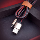 Micro USB Cable 1M Premium Leather Braided Cable for Samsung Xiaomi Huawei Android Wires Fast Charge Data Mobile Phone Cable