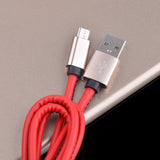 Micro USB Cable 1M Premium Leather Braided Cable for Samsung Xiaomi Huawei Android Wires Fast Charge Data Mobile Phone Cable