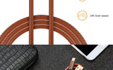 Micro USB Cable 1M Premium Leather Braided Cable for Samsung Xiaomi Huawei Android Wires Fast Charge Data Mobile Phone Cable