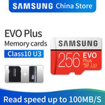 SAMSUNG EVO PLUS 256GB 128GB 64GB 32GB  sdhc CLASS10 carte Micro SD Memory Card UHS-I U3 TF SD Cards  Flash SDXC free shipping