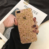 luxury phone case for iphone 7 plus x 10 glitter cases soft silicone Foil etui for iphone 8 6s 6 plus tinfoil glossy cover funda