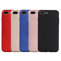 UVR Luxury Pure Rose Gold Black Blue Red Coque Case for iPhone 5s 6 6S 7 8 Plus X Soft TPU Ultra Thin Back Phone Bag Cover Case