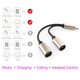 3 in 1  adaptateur pour iPhone 7 8 Plus X 10 iOS 11 10.3 Charging Audio Cable Adapter USB Cable Connector Converter