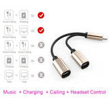 3 in 1  adaptateur pour iPhone 7 8 Plus X 10 iOS 11 10.3 Charging Audio Cable Adapter USB Cable Connector Converter