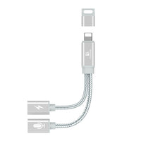 Câble Adapteur iPhone Lightning vers Double Lightning Port - Audio et Charge Simultanément Design Compact pour