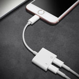 Adapteur lightning avec sortie casque et charge pour iPhone 7 8 X