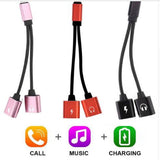 Adaptateur 2 in 1 Double jack Audio ou charger et écouter la Music, Call For Original 8 pin Headphone Converter