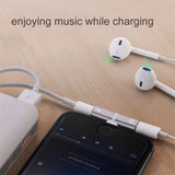 For iphone 7 Audio Adapter Splitter Double Jack Headphone Earphone Charging/Audio/Calling Adapter For iphone X 8 8 plus