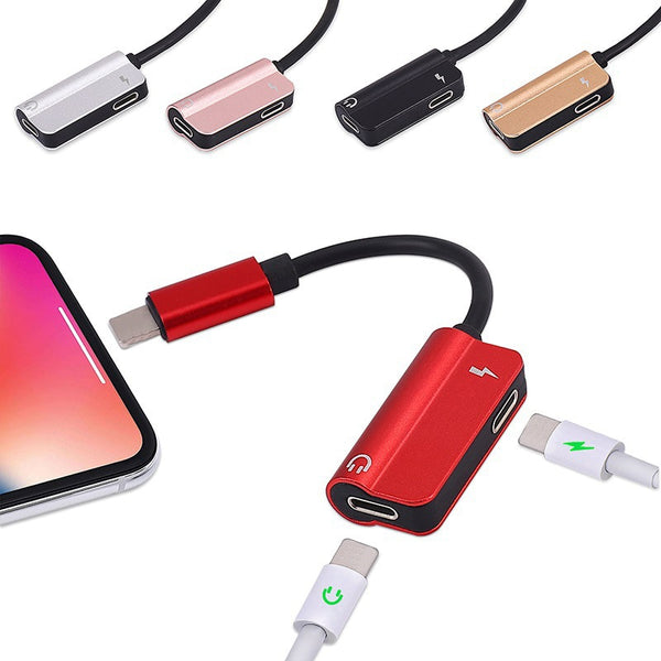 New design d'un adapteur lightning avec sortie casque et charge pour iPhone