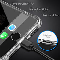 Case For iPhone X 6 7 8 Plus Phone Case For iPhone XS Max XR 5S 5 SE 7 Clear Shockproof Soft Silicone Transparent Cases