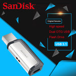 Original Sandisk Extreme Type-C 128GB 64GB Dual OTG USB Flash Drive 32GB Pen Drive USB Stick Micro USB Flash Type C 16GB