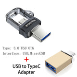 Sandisk 3.0 USB Flash Drive 8GB 16GB 32GB 64GB 128GB 256GB Dual OTG USB 3.0 Pen Drives Stick U Disk for Computer Phone PC