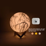 3couleurs / 7Couleurs Lamp fissures design night lamp touch control remote switch creative veilleuse rechargeable